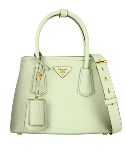 Mini Ombre Double Top-Handle Bag, Saffiano, Green, 180/F, E/DB/S, 3*